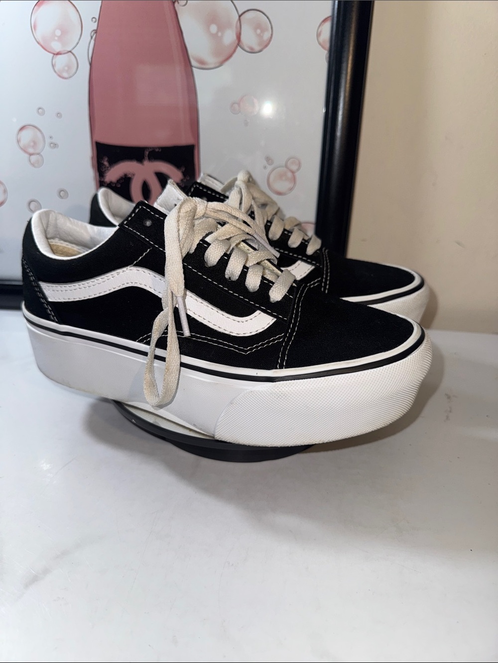 Vans Old Skool Unisex Platform Sneakers - Size W6.5 or M 6 - Picture 3 of 11